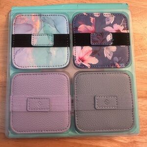 Set of 4 Floral and Solid screen cleaning pads